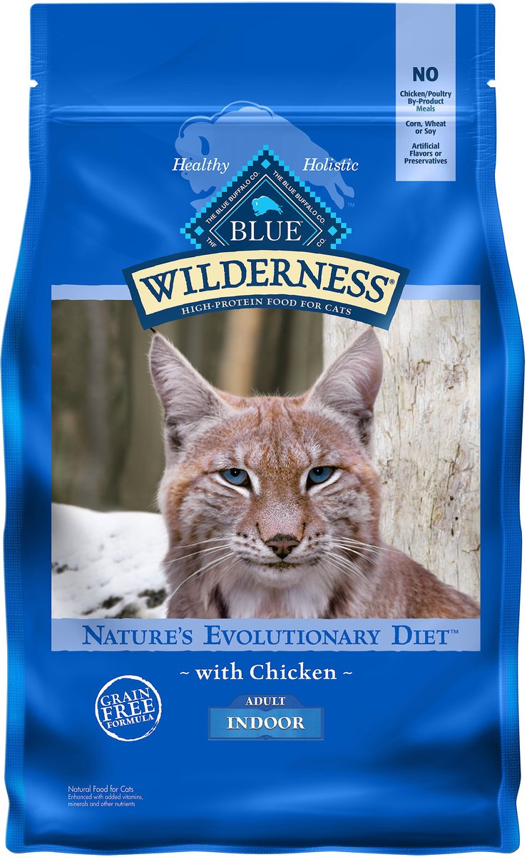 Blue Buffalo Wilderness Grain Free Chicken High Protein Recipe Indoor Dry Cat Food