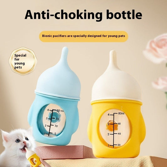 Nursing Feeder for Pets – Soft Nipple Bottle for Puppies and  Kittens