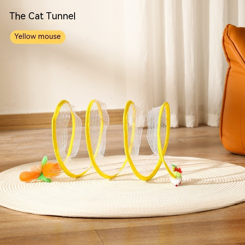Foldable Cat Play Tunnel – Portable Fun for Your Feline Friend