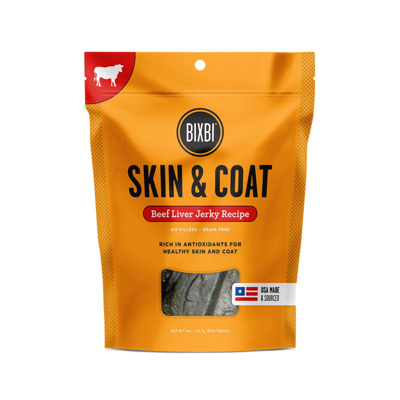 Bixbi Skin & Coat Beef Liver Jerky Dog Treats