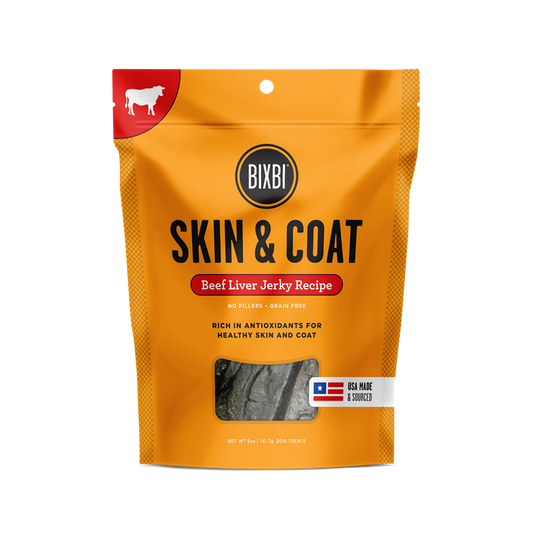 Bixbi Skin & Coat Beef Liver Jerky Dog Treats
