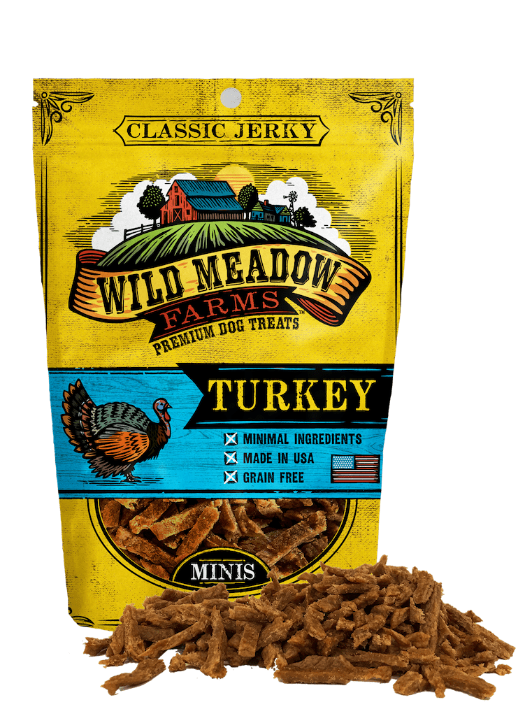 Wild Meadow Farms Classic Turkey Jerky Minis Treats for Dogs