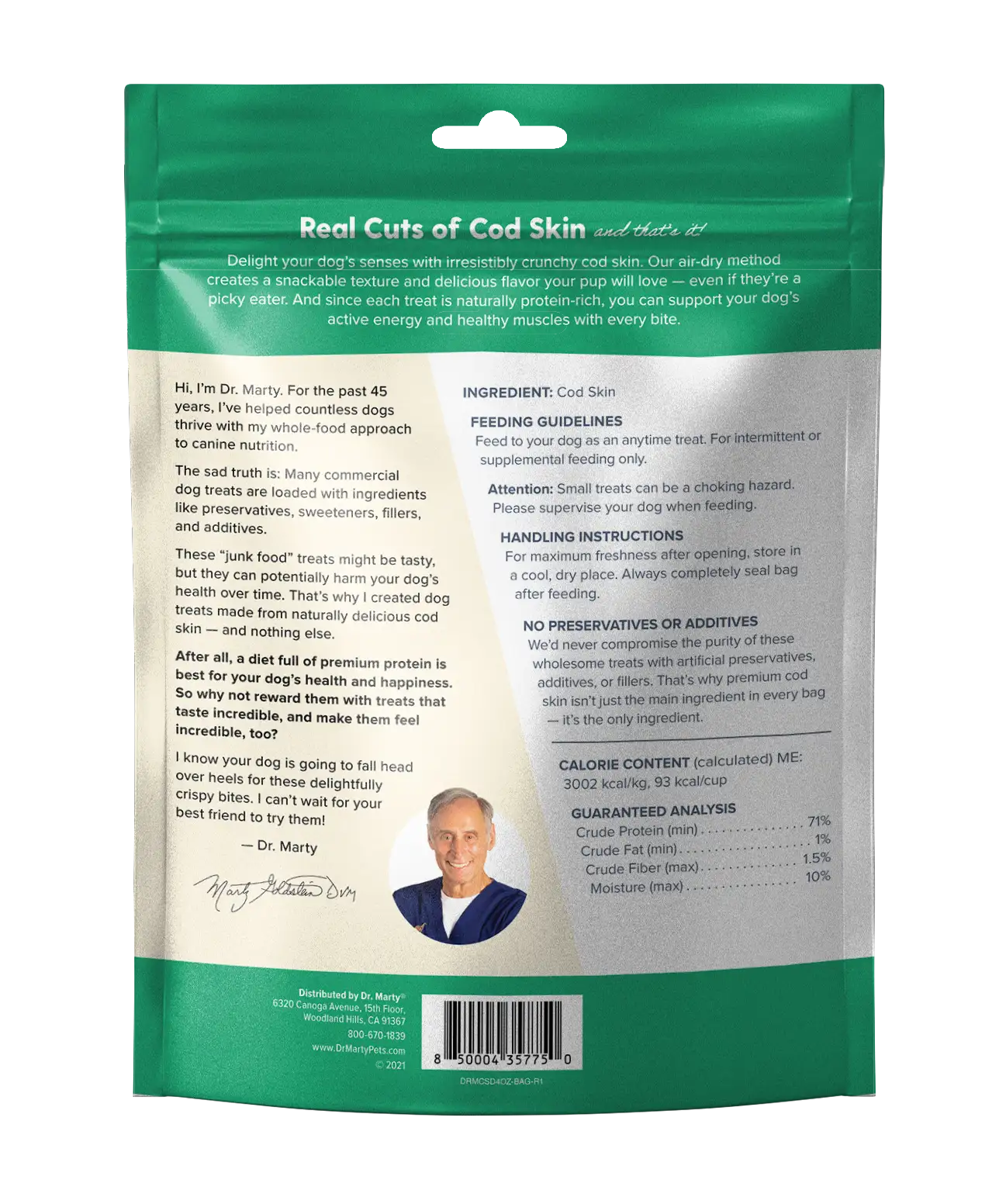DR. MARTY Cod Crispies Air Dried Dog Treats