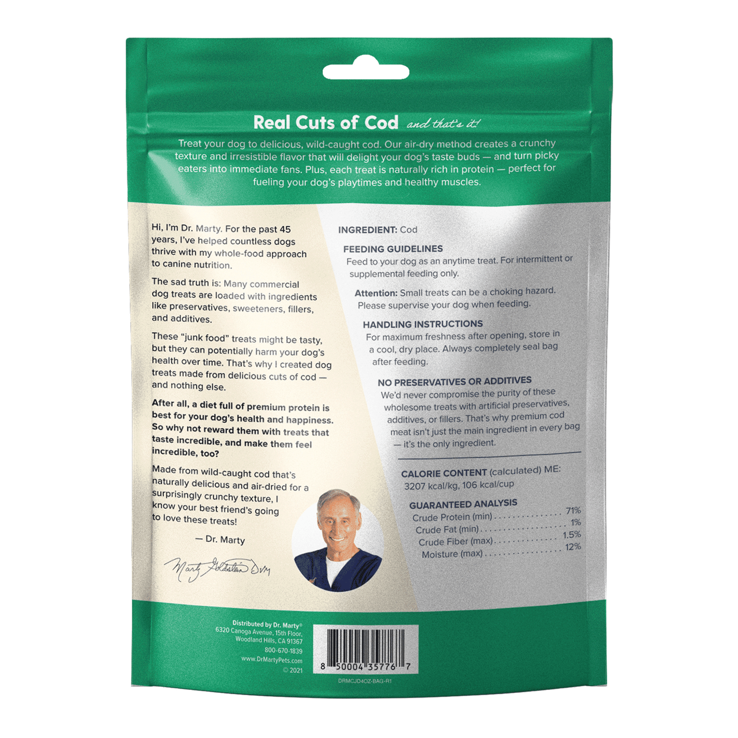 DR. MARTY Cod Cracklers Air Dried Dog Treats