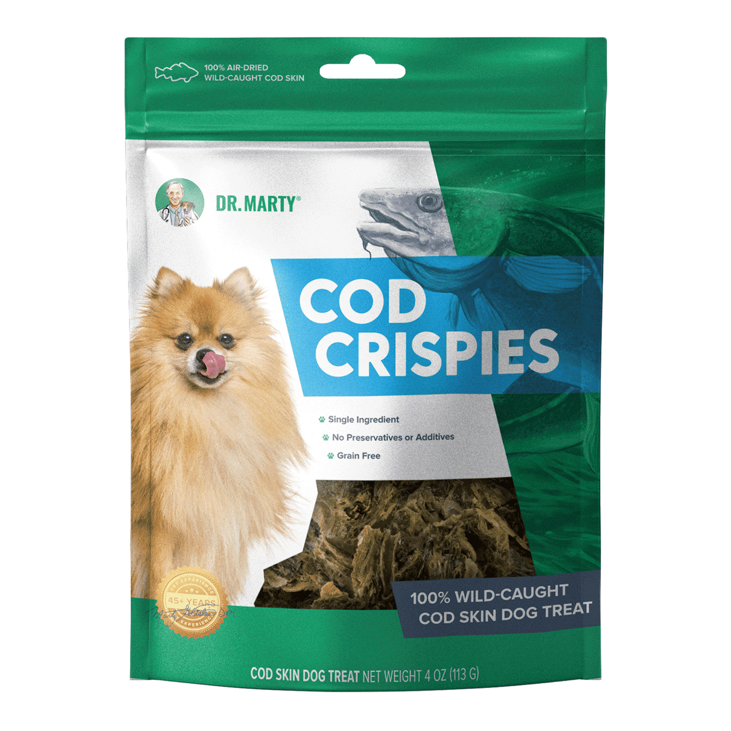DR. MARTY Cod Crispies Air Dried Dog Treats