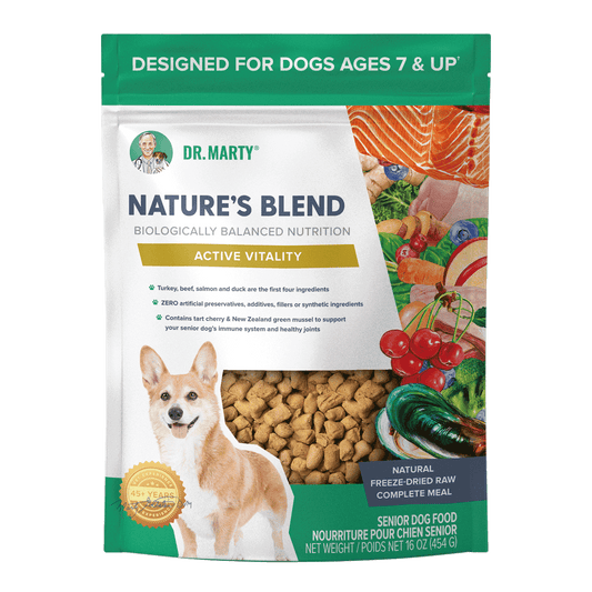 DR. MARTY Nature’s Blend Active Vitality Freeze Dried Raw Senior Dog Food