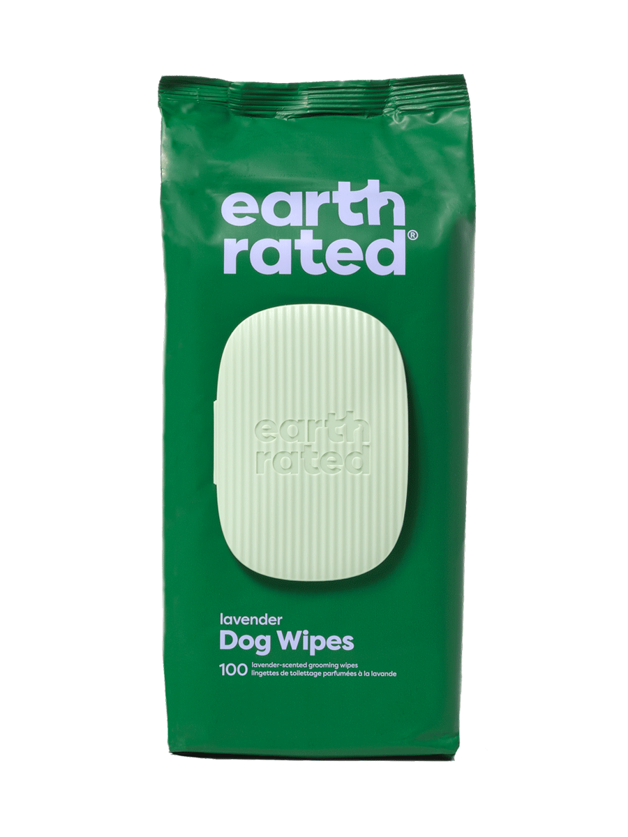 Earth Rated USDA Certified Biobased Lavender Scented Grooming Wipes for Dogs and Cats