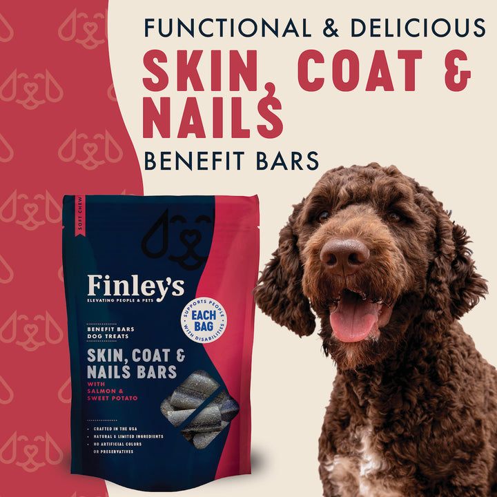 Finley's Barkery Skin, Coat & Nails Benefit Bars Dog Treats