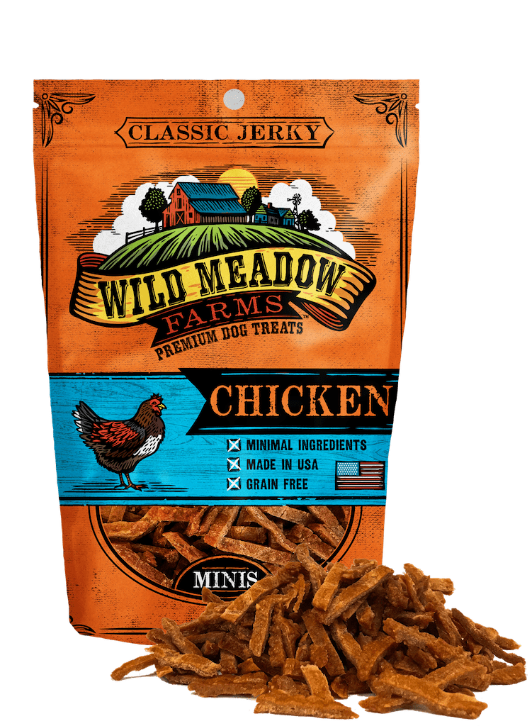 Wild Meadow Farms Classic Chicken Jerky Minis Treats for Dogs