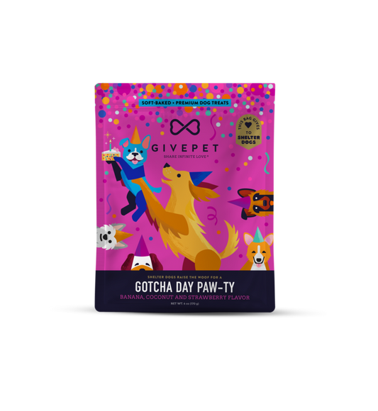 GivePet Gotcha Day Paw-Ty Soft Baked Treats for Dogs