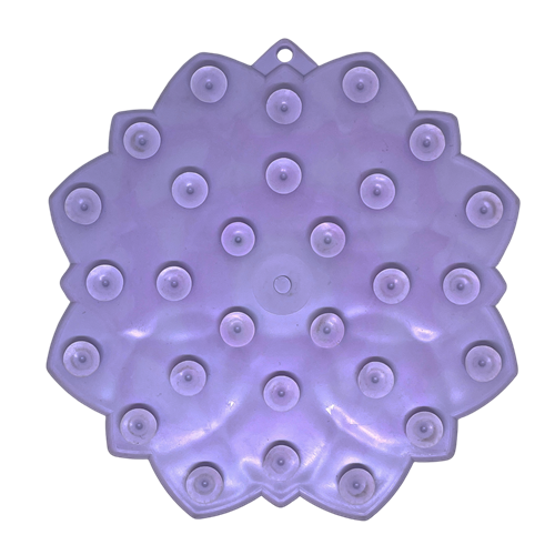 SodaPup Pastel Purple Mandala Softie eTray Enrichment Shallow Slow Feeder Bowl with Suction Cups for Dogs