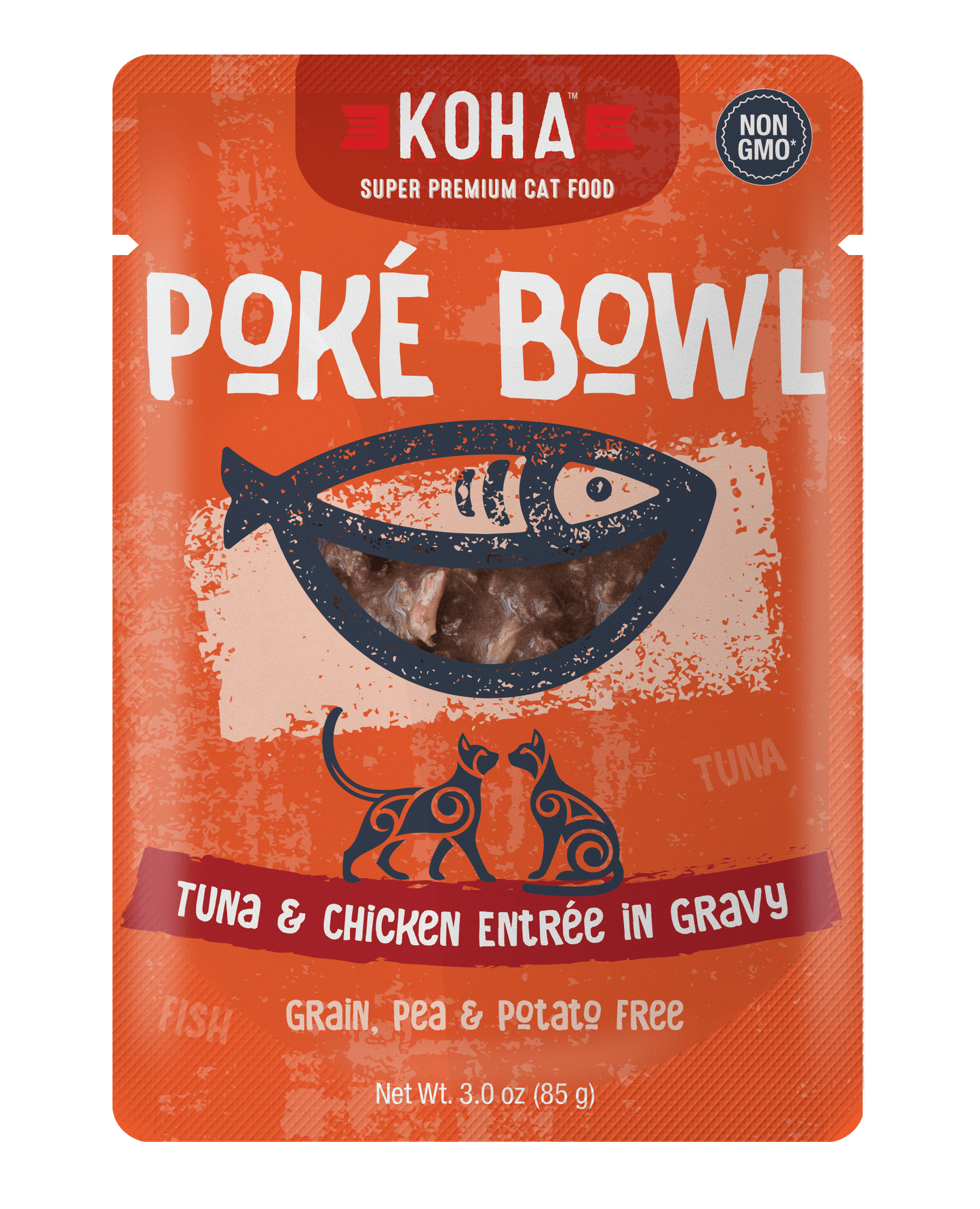 Koha Poké Bowl Tuna & Chicken Entrée in Gravy Wet Cat Food Pouch