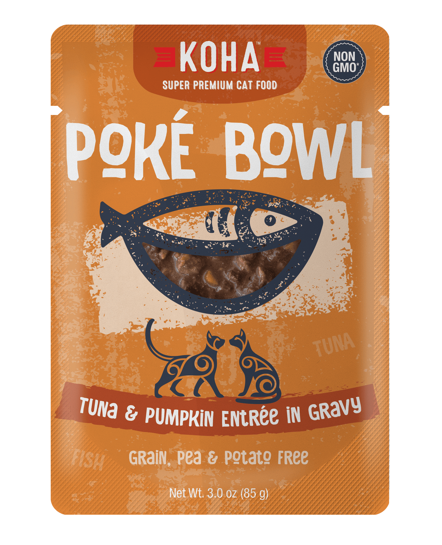 Koha Poké Bowl Tuna & Pumpkin Entrée in Gravy Wet Cat Food Pouch