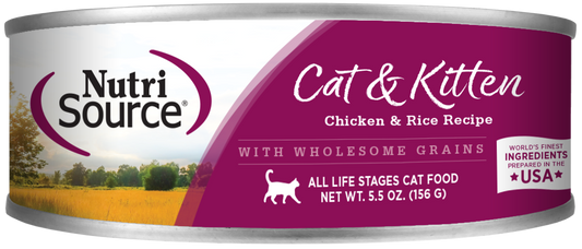 NutriSource Chicken & Rice Formula Canned Cat Food