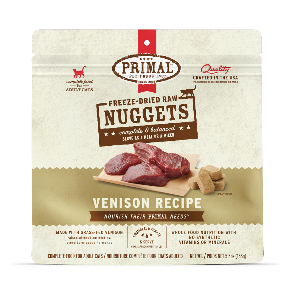 Primal Freeze Dried Nuggets Venison Formula Complete Diet for Cats