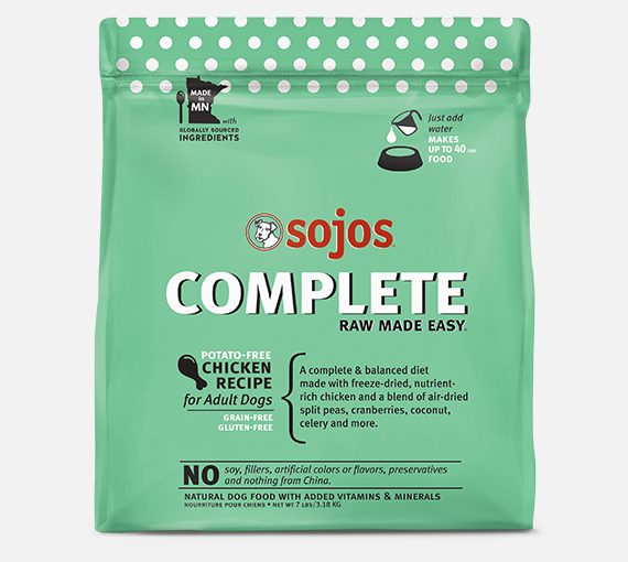 Sojos Complete Chicken Recipe Adult Freeze-Dried Grain-Free Raw Dog Food