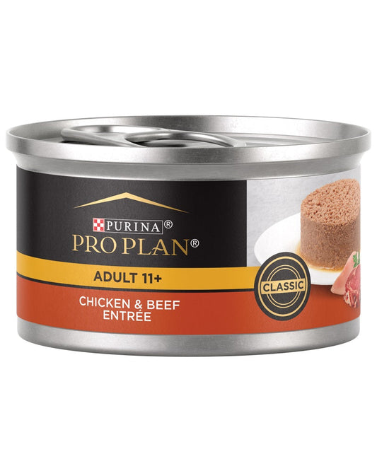 Purina Pro Plan Adult 11+ Chicken & Beef Entrée Classic Canned Cat Food