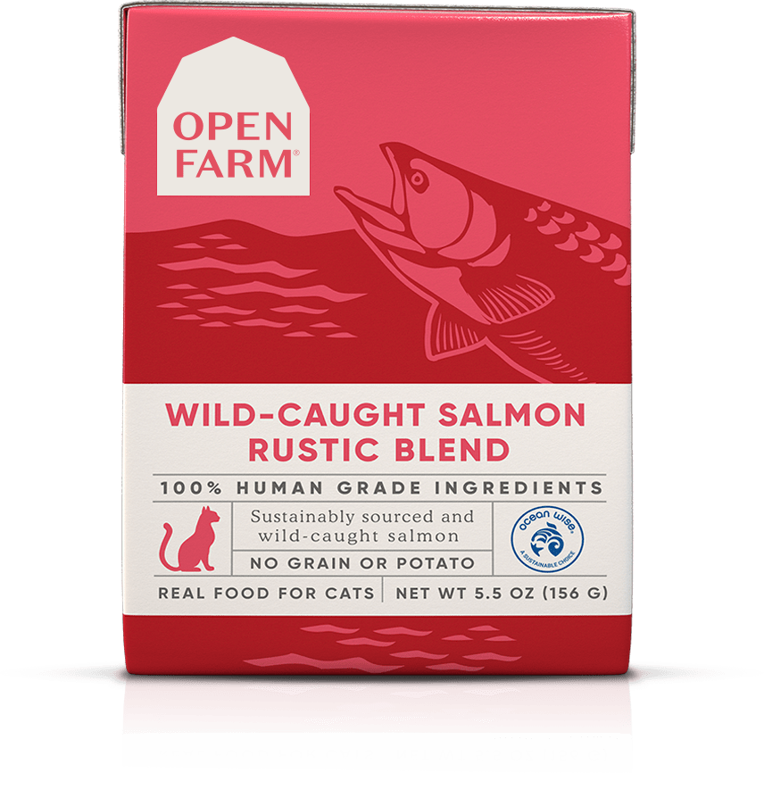 Open Farm Grain Free Wild Caught Salmon Recipe Rustic Blend Wet Cat Food