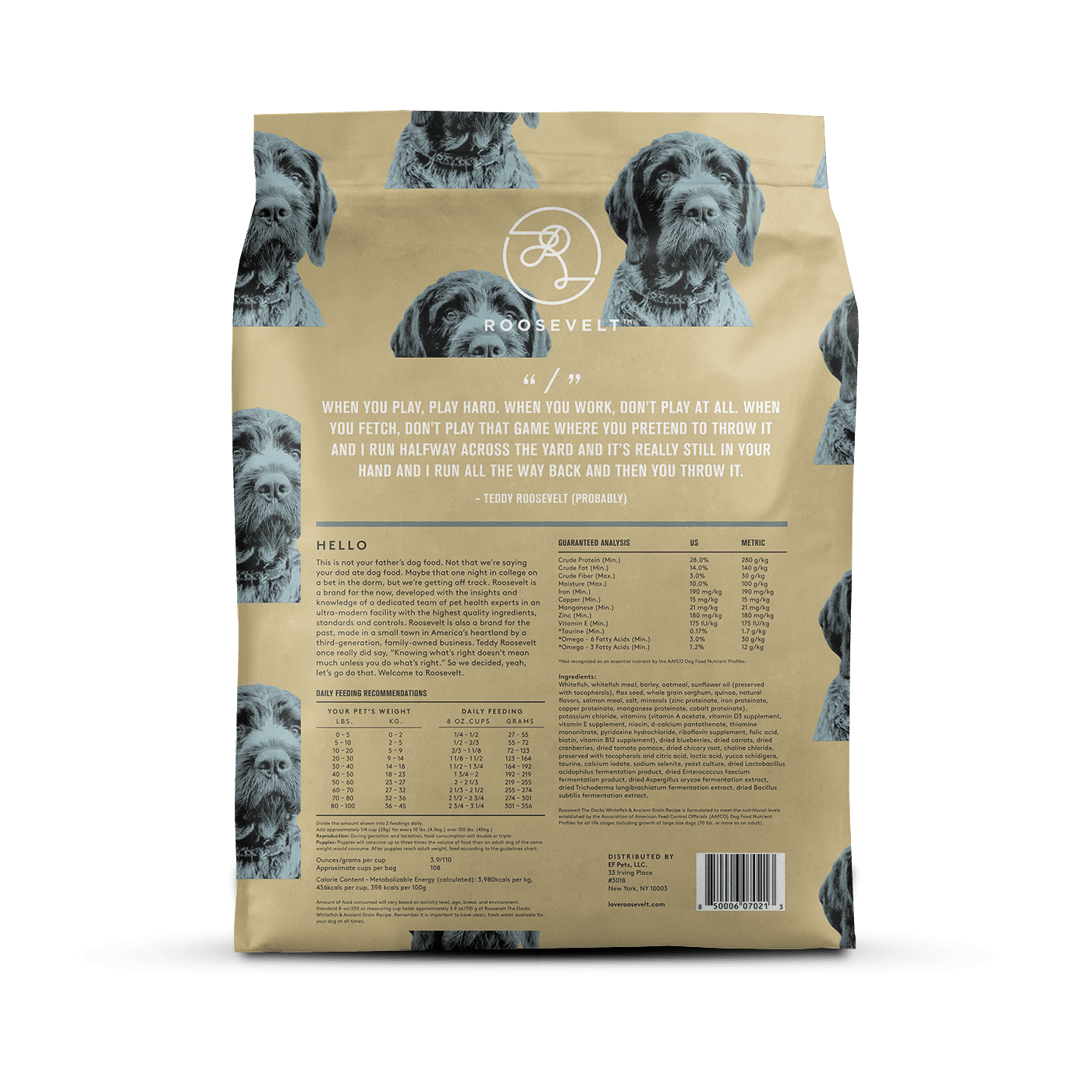 Roosevelt The Docks Whitefish & Ancient Grain Recipe Dry Dog Food
