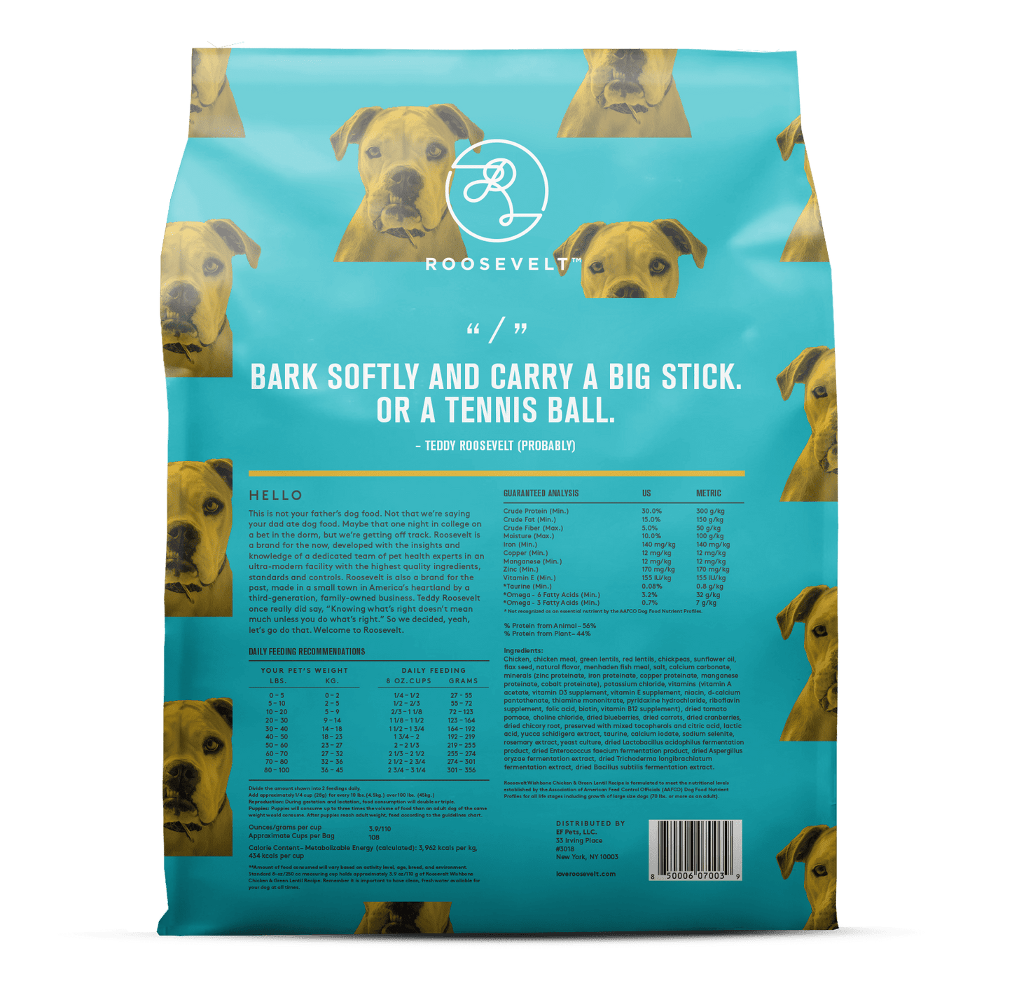 Roosevelt Wishbone Chicken and Green Lentil Grain Free Recipe Dry Dog Food