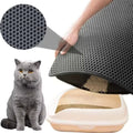 Cat Litter Mat Non Slip Big Pet Litter Box Filter Mat Double Layer Wear Resistant Waterproof Cat Litter Mat Pet Clean Supplies