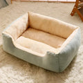 Fluffy Thickened Cat Bed Square Warm Comfortable Pets Cushion Pad with Non-slip Base Large Soft Dog Nest Winter Pet Supplies