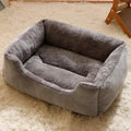 Fluffy Thickened Cat Bed Square Warm Comfortable Pets Cushion Pad with Non-slip Base Large Soft Dog Nest Winter Pet Supplies