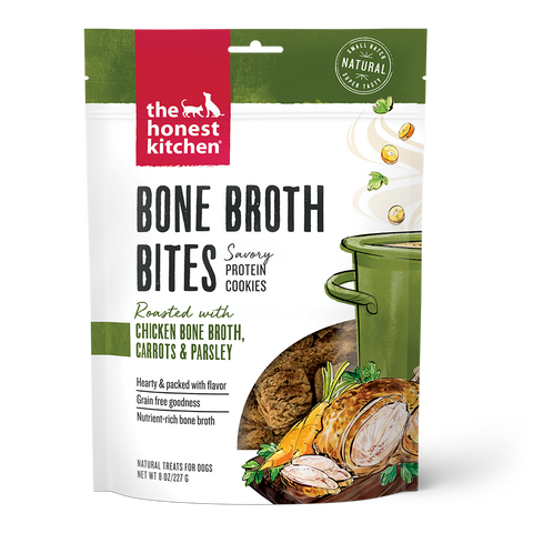 The Honest Kitchen Bone Broth Bites Roasted with Chicken Bone Broth & Carrots Treats for Dogs
