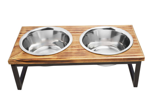 ThoozyPet Contemporary Wooden Double Diner