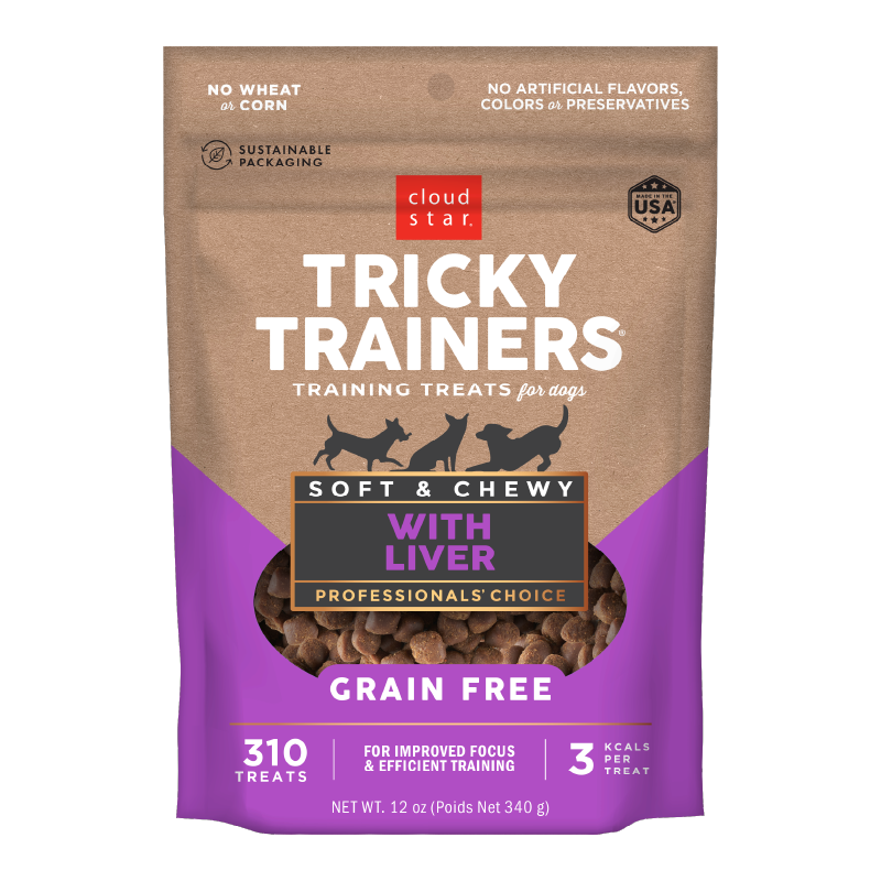 Cloud Star Tricky Trainers Grain Free Soft & Chewy with Liver Dog Treats