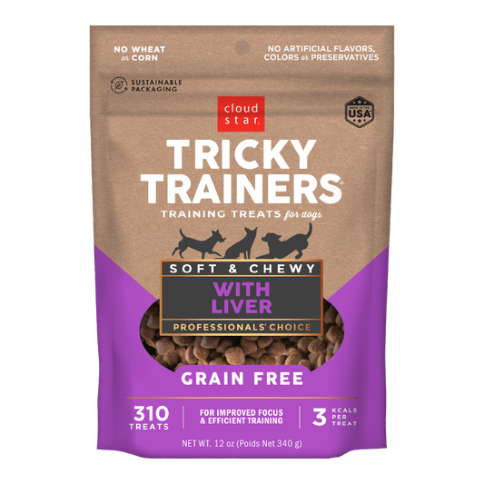 Cloud Star Tricky Trainers Grain Free Soft & Chewy with Liver Dog Treats