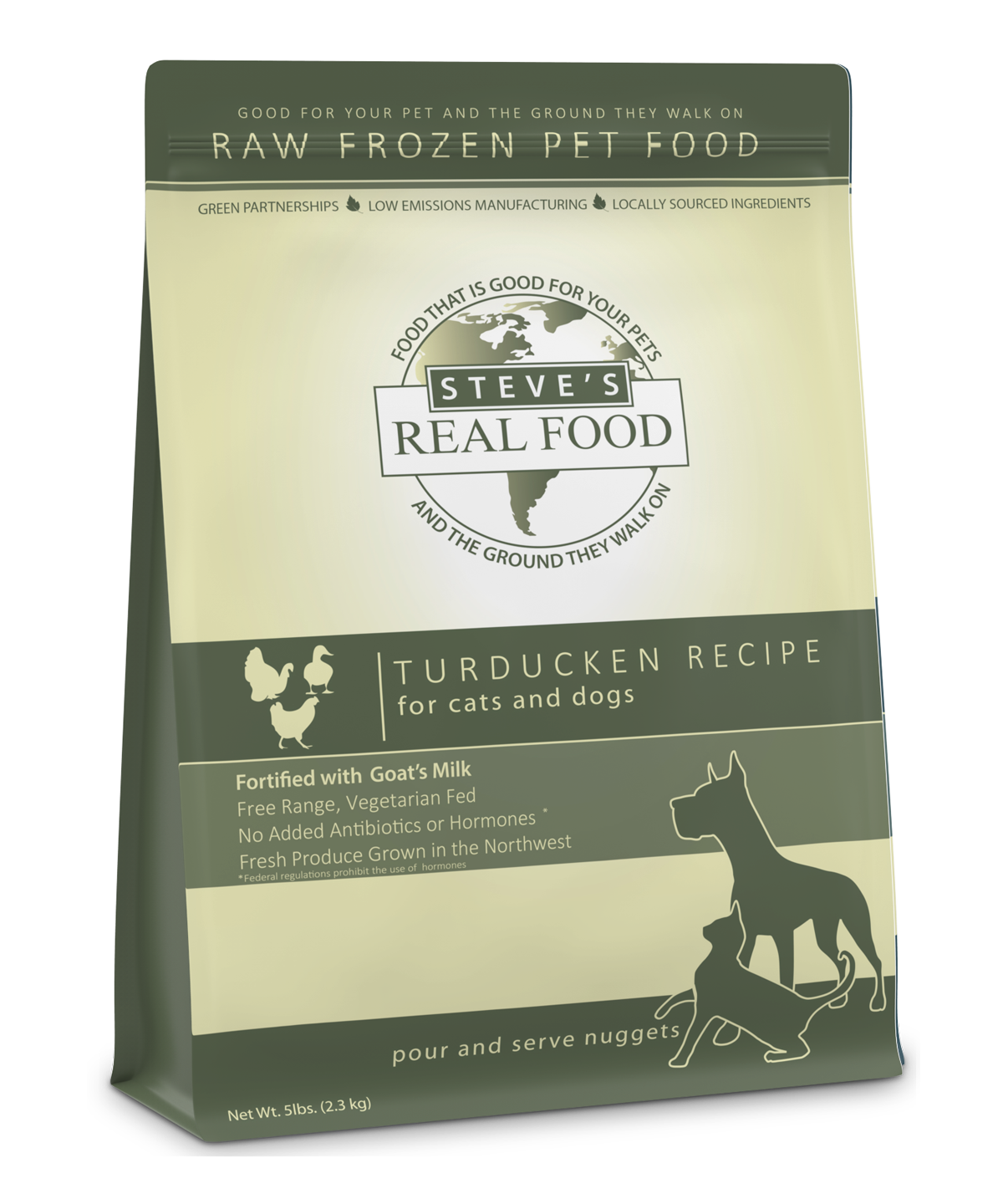 Steve's Real Food Raw Frozen Turducken Diet Food for Dogs & Cats