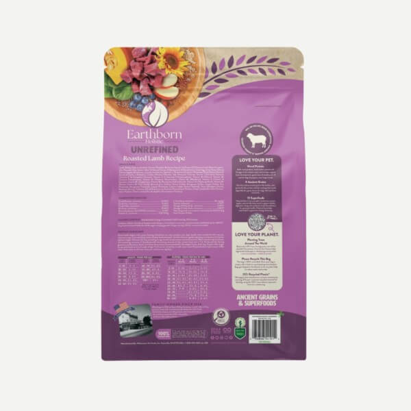 Earthborn Holistic Unrefined Roasted Lamb with Ancient Grains & Superfoods Dry Dog Food