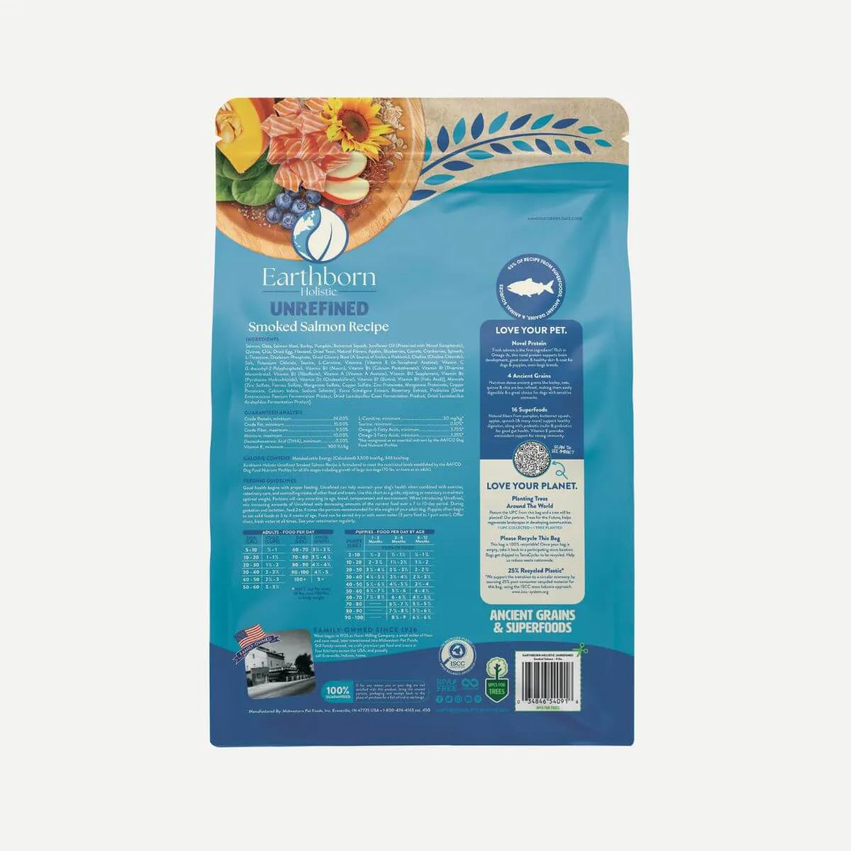 Earthborn Holistic Unrefined Smoked Salmon with Ancient Grains & Superfoods Dry Dog Food