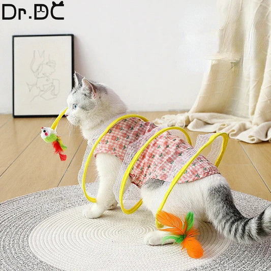 Foldable Cat Play Tunnel – Portable Fun for Your Feline Friend
