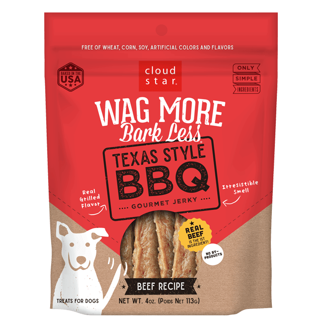 Cloud Star Wag More Bark Less Jerky: Texas Style BBQ Treats for Dogs