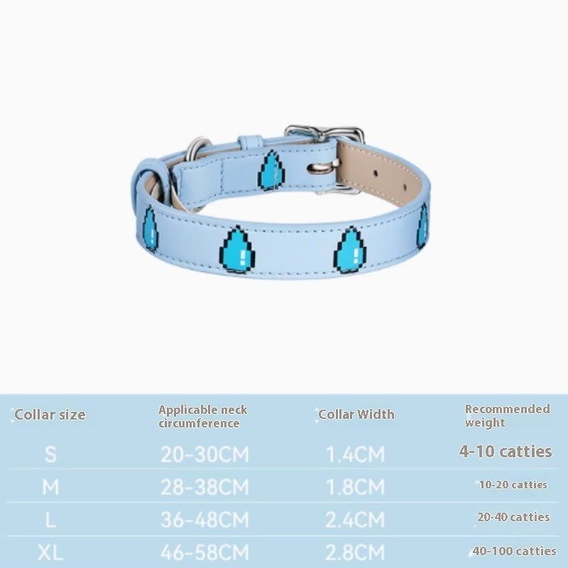 Buy colorful leather pet collar