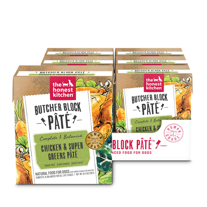 The Honest Kitchen Butcher Block Pate Chicken & Super Greens for Dogs