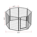 8 panel metal dog playpen