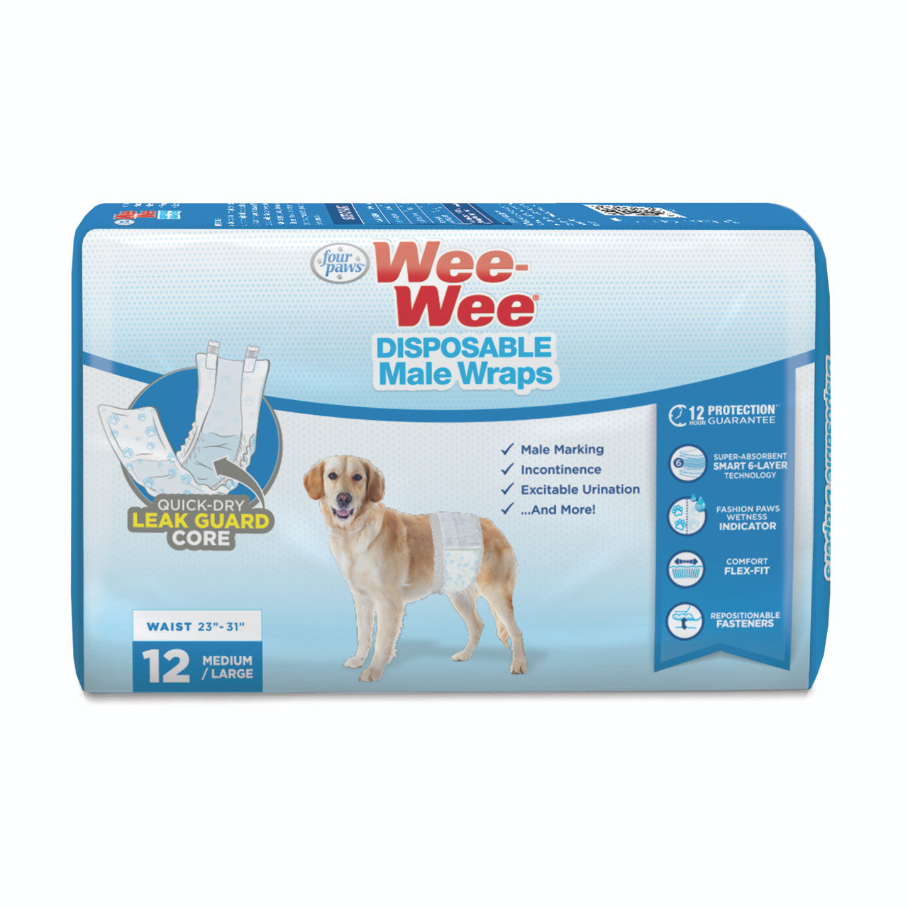 Four Paws Wee Wee Disposable Male Wrap