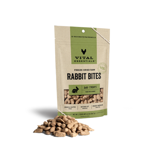 Vital Essentials Freeze-Dried Rabbit Bites Dog Treats