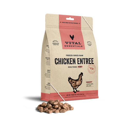 Vital Essentials Chicken Entree Nibs Freeze-Dried Raw Dog Food