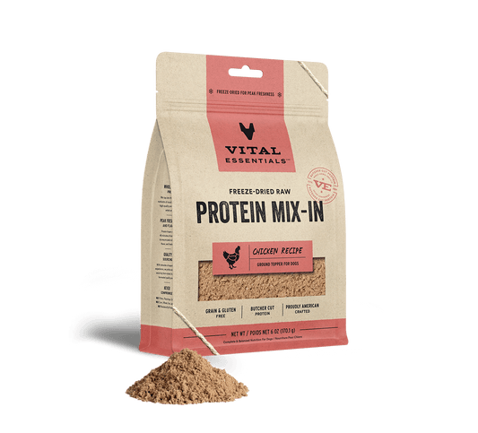 Vital Essentials Chicken Recipe Freeze-Dried Raw Protein Mix-In Ground Topper For Dogs