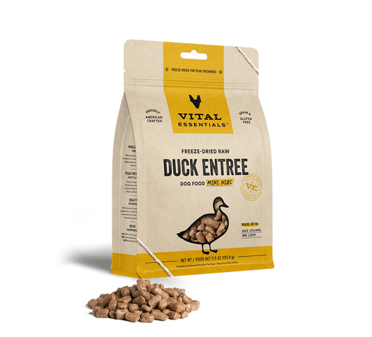 Vital Essentials Duck Entree Mini Nibs Freeze-Dried Raw Dog Food