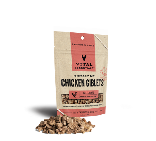 Vital Essentials Freeze-Dried Chicken Giblets Cat Treats