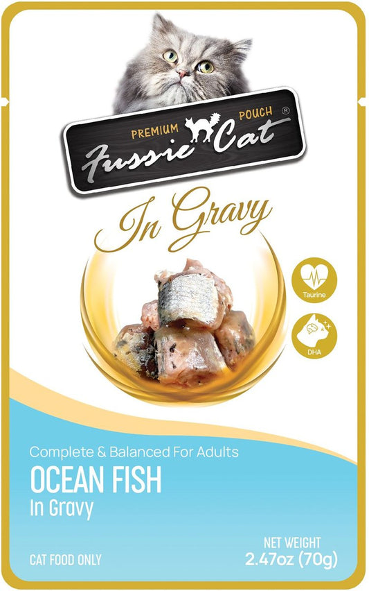Fussie Cat Premium Pouch Ocean Fish in Gravy Cat Food
