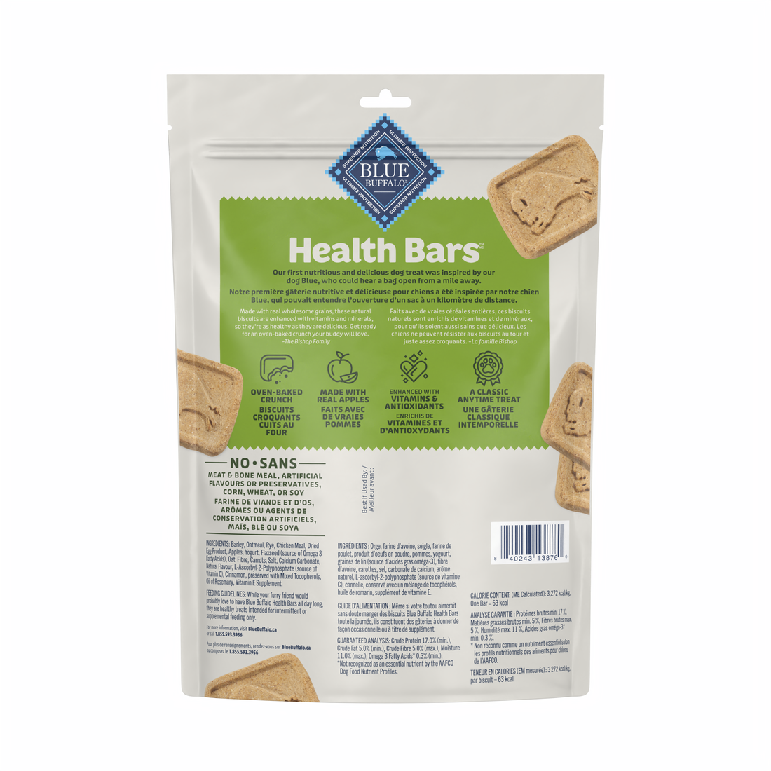Blue Buffalo Health Bars Baked with Apples & Yogurt Dog Treats