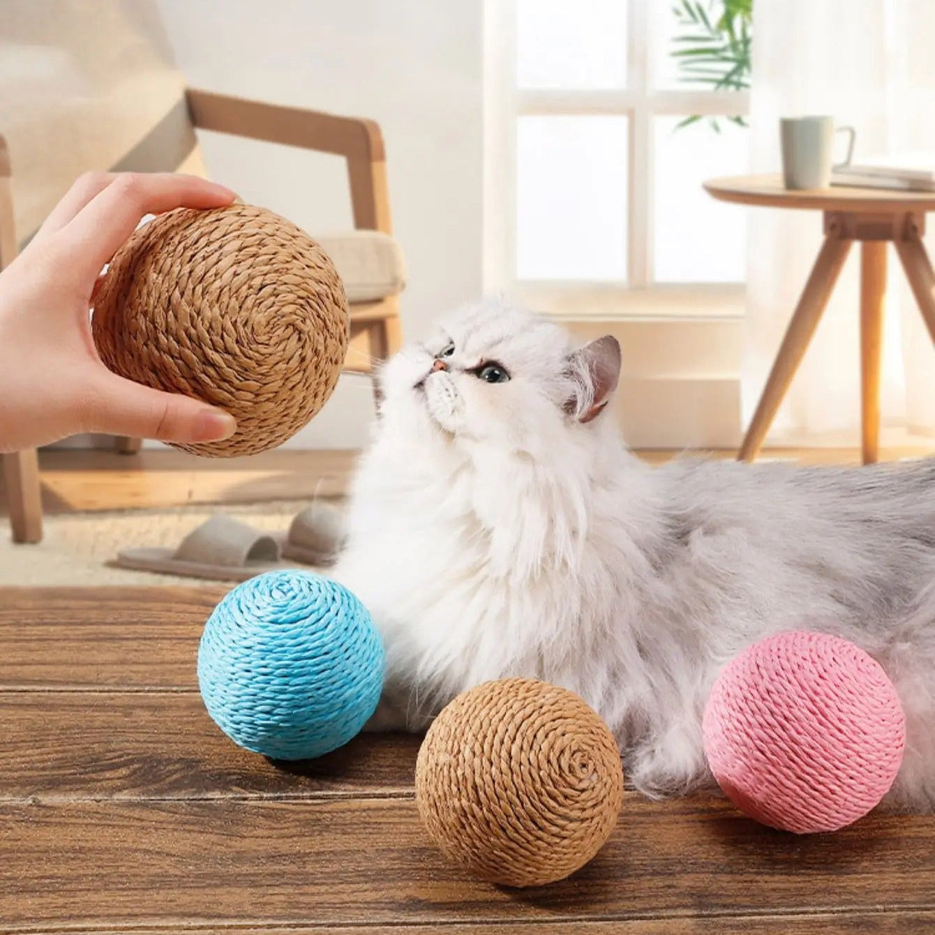 10CM Interactive Sisal Cat Scratching Ball