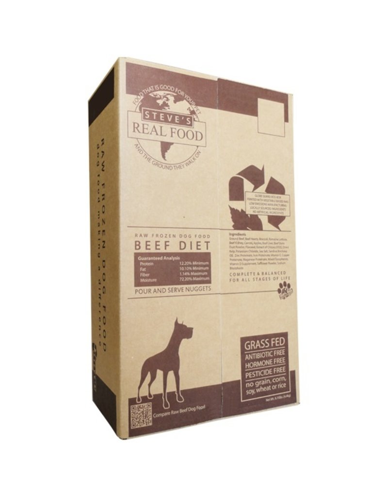 Steve's Real Food Raw Frozen Beef Diet Food for Dogs & Cats